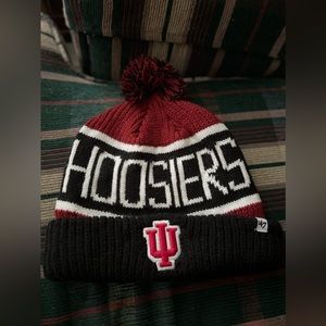 47 Brand Indiana Hoosiers NCAA Calgary Knit Hat – Crimson/Crme New with tags.